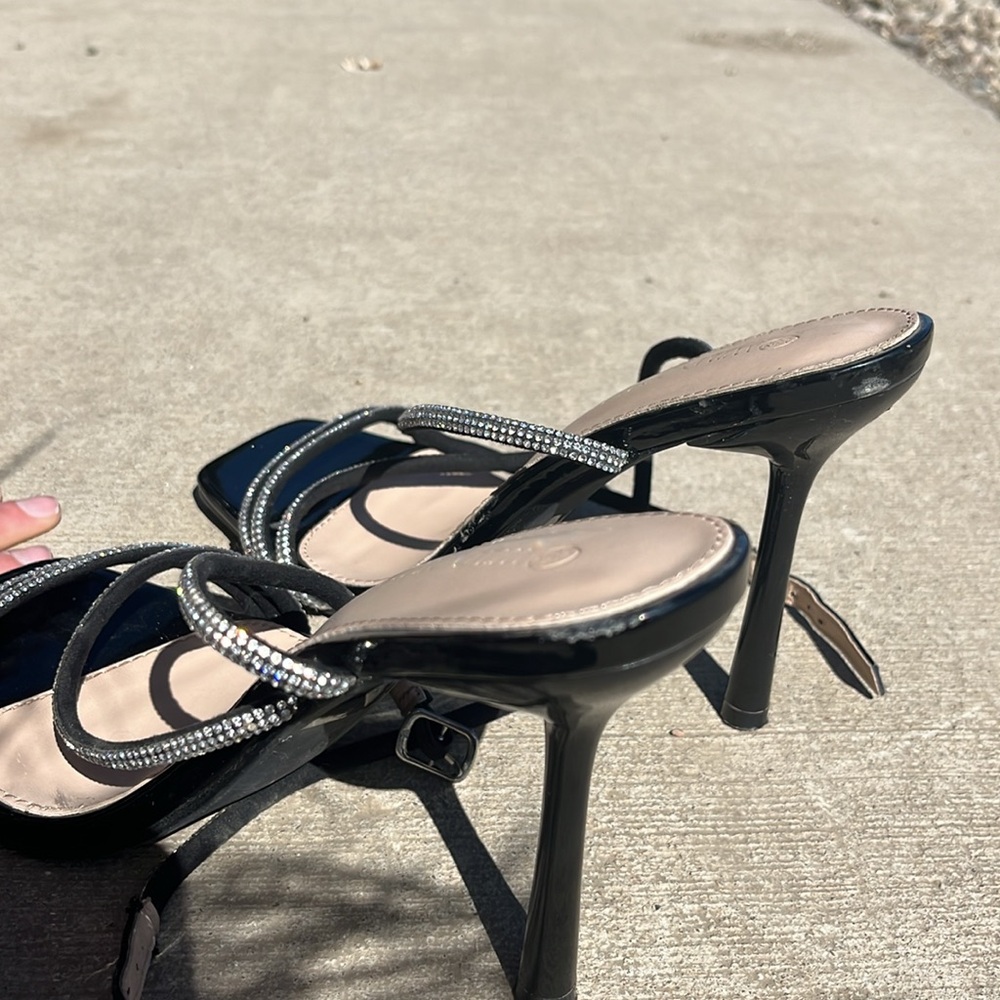 Black rhinestone heels - Picture 5 of 5